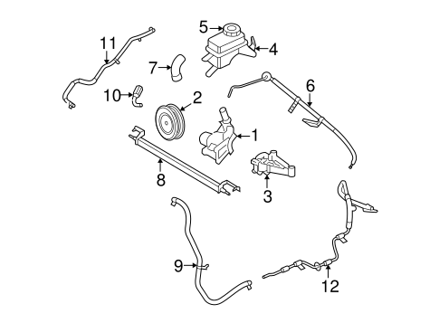 Steering/Pump & Hoses for 2006 Ford Freestyle #1