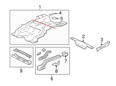 Rear Floor & Rails for 2006 Cadillac DTS #0