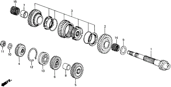 TRANSMISSION - MANUAL/MT COUNTERSHAFT for 1989 Honda ACCORD COUPE #1