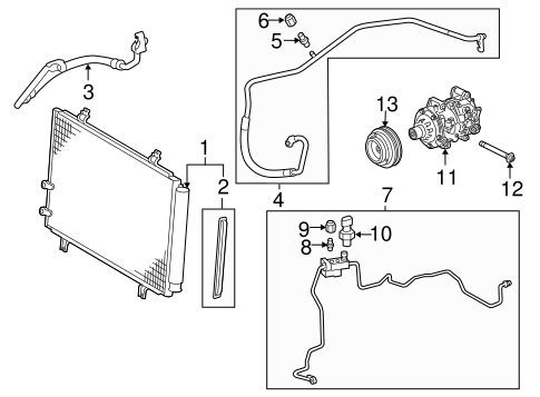HVAC/CONDENSER, COMPRESSOR & LINES for 2014 Toyota Avalon #2