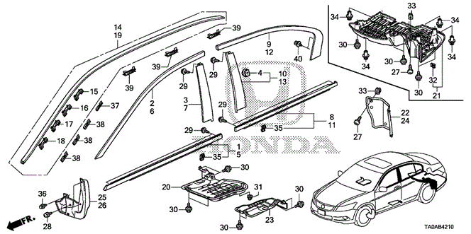 INTERIOR / BUMPER/MOLDING for 2012 Honda ACCORD SEDAN #1