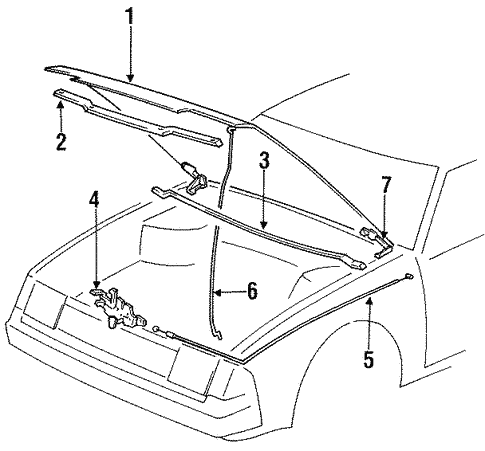 Hood & Components for 1984 Toyota Celica #0