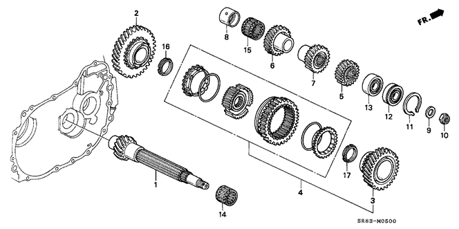 Transmission - Manual/MT Countershaft for 1993 Honda CIVIC COUPE #1