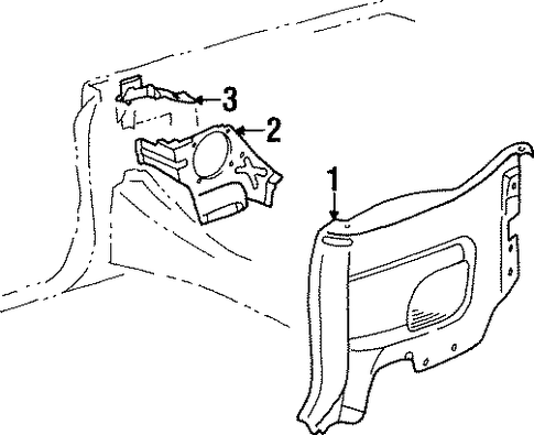 BODY/INTERIOR TRIM - QUARTER PANELS for 1997 Toyota Paseo #2