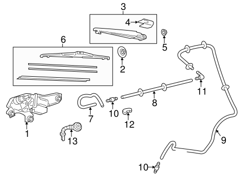 BODY/WIPER & WASHER COMPONENTS for 2013 Toyota Prius V #2
