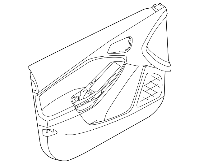 DM5Z-5423942-BG Деталь DOOR TRIM PANEL, RIGHT
