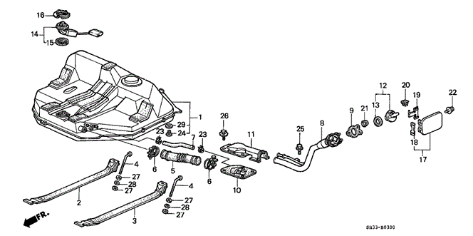 ELECTRICAL / EXHAUST / HEATER / FUEL/FUEL TANK for 1989 Honda CIVIC HATCHBACK #1