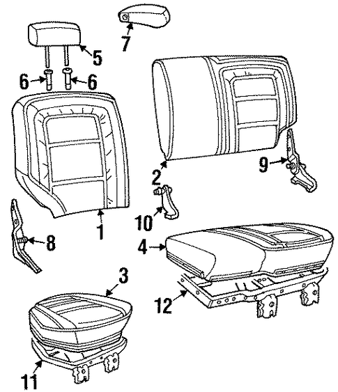 Grand Cherokee REAR SEAT COMPONENTS
