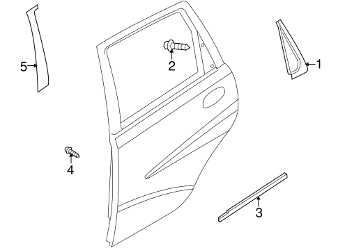 G3 EXTERIOR TRIM - REAR DOOR