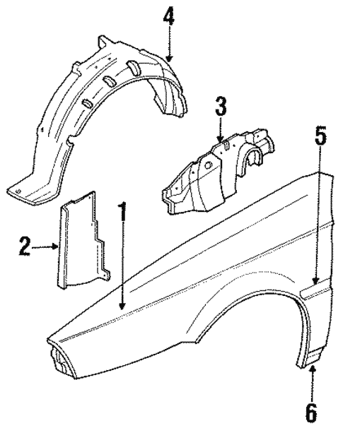 Fender & Components for 1990 Ford Probe #0