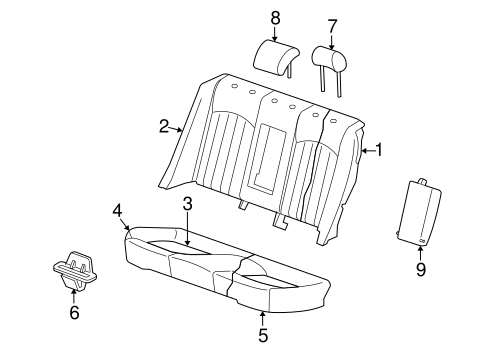 X-Type REAR SEAT COMPONENTS 2