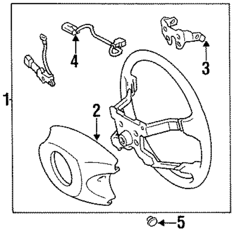 STEERING/STEERING WHEEL & TRIM for 1997 Toyota Previa #1