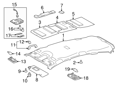 BODY/INTERIOR TRIM - ROOF for 2012 Toyota Prius V #2