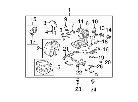 BODY/FRONT SEAT COMPONENTS for 2013 Scion xB #2