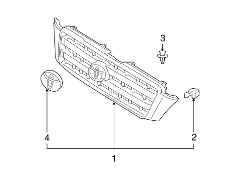 BODY/GRILLE & COMPONENTS for 2004 Toyota Highlander #1