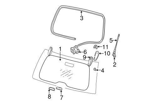 Grand Cherokee BACK GLASS