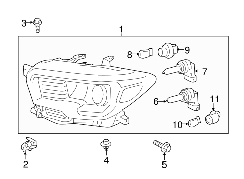 ELECTRICAL/HEADLAMP COMPONENTS for 2016 Toyota Tacoma #1