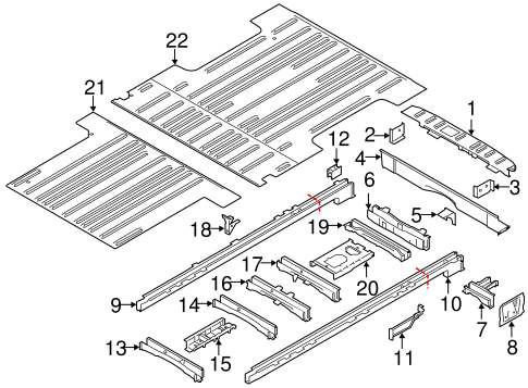 Transit-150 REAR FLOOR & RAILS 3