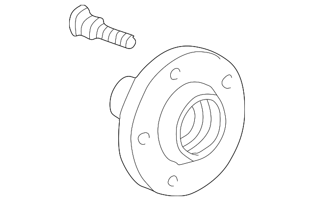 1W4Z1109AA HUB ASSY, LEFT