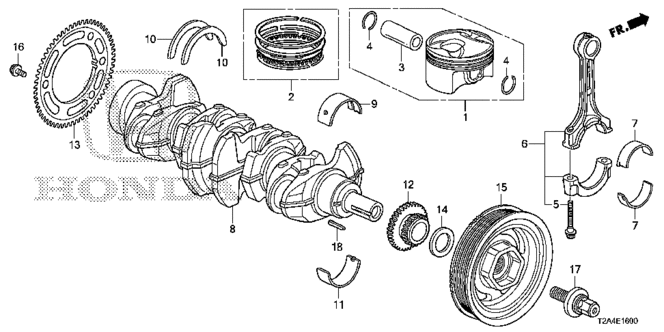 ENGINE/CRANKSHAFT - PISTON (L4) for 2014 Honda ACCORD SEDAN #1