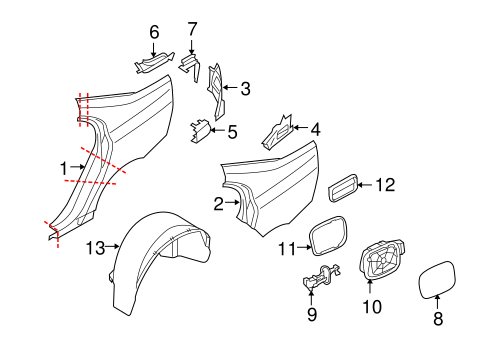 Quarter Panel & Components for 2016 Volvo S80 #0