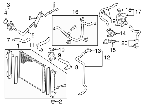 COOLING SYSTEM/RADIATOR & COMPONENTS for 2013 Toyota Prius C #2