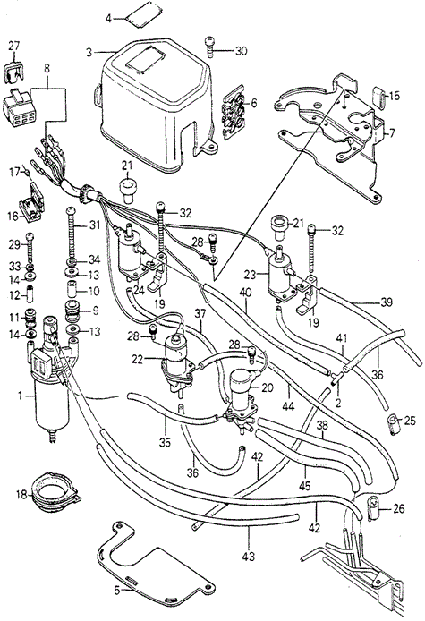 ELECTRICAL / EXHAUST / HEATER / FUEL/HMT CONTROL BOX - VALVE - TUBING ('80) (KL) for 1980 Honda ACCORD HATCHBACK #1