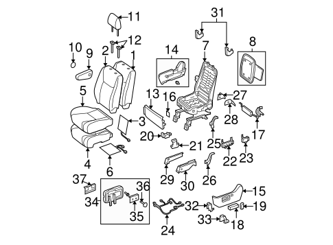 BODY/FRONT SEAT COMPONENTS for 2005 Toyota Sienna #1