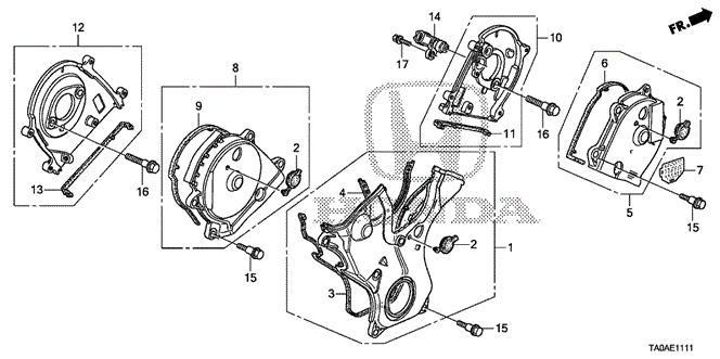 ENGINE/TIMING BELT COVER (V6) for 2012 Honda ACCORD SEDAN #1