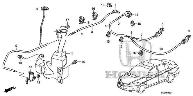 ELECTRICAL / EXHAUST / HEATER / FUEL/WINDSHIELD WASHER (2) for 2009 Honda ACCORD SEDAN #1