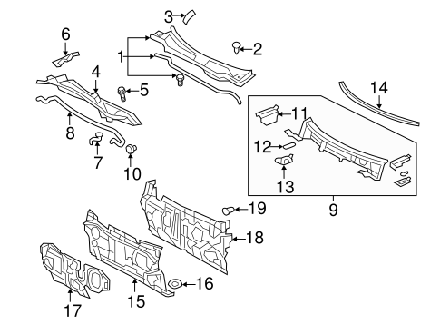 BODY/COWL for 2008 Toyota Camry #1