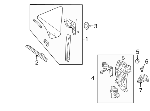 Electrical/Quarter Window for 2009 Ford Mustang #1