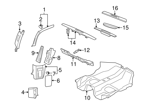 911 INTERIOR TRIM - PILLARS