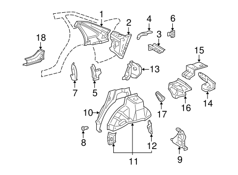 BODY/INNER STRUCTURE for 2003 Toyota Avalon #1