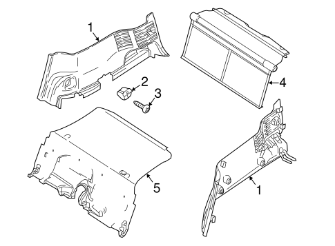 Interior Trim - Quarter Panels for 2018 Smart Fortwo #0