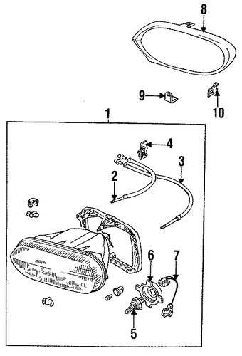 XJS HEADLAMP COMPONENTS