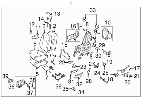 BODY/FRONT SEAT COMPONENTS for 2009 Toyota Sienna #4