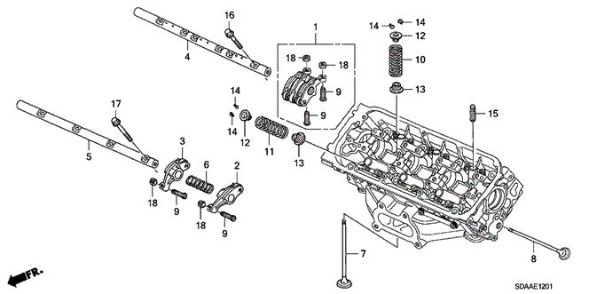 Engine/Valve - Rocker Arm (FR.) (V6) for 2007 Honda ACCORD SEDAN #1