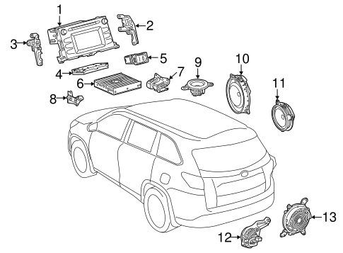 Body/Sound System for 2016 Toyota Highlander #1