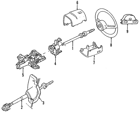 Steering/Steering Column for 2002 Ford Mustang #1