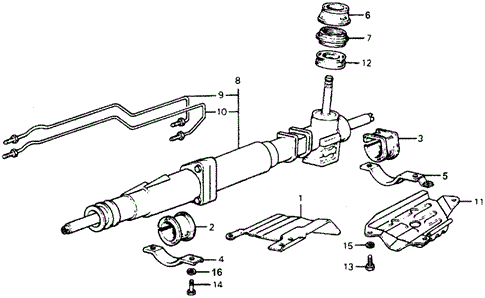 CHASSIS/STEERING GEAR BOX (LX) for 1978 Honda ACCORD HATCHBACK #1