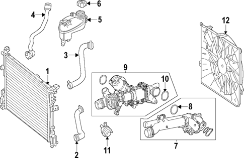 Cooling System for 2020 Mercedes-Benz E 350 #1