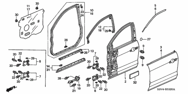 Front Door Panels for 2001 Acura MDX #0
