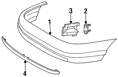 Bumper & Components - Rear for 1996 Ford Contour #0