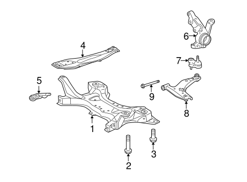 FRONT SUSPENSION/SUSPENSION COMPONENTS for 2010 Toyota Matrix #1