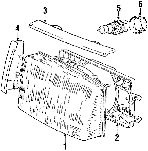 240 HEADLAMP COMPONENTS