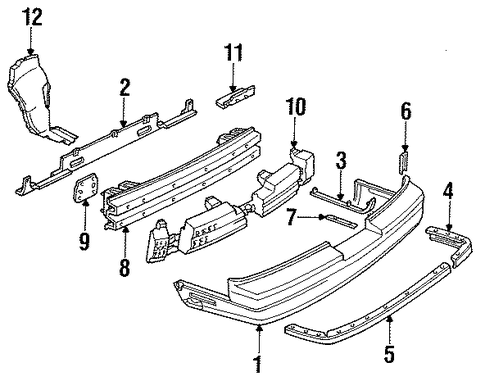 Cutlass Supreme BUMPER & COMPONENTS - REAR