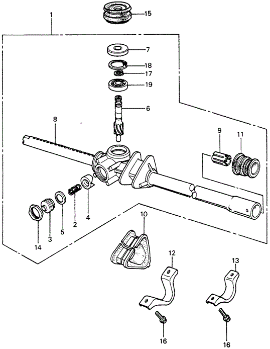 CHASSIS/STEERING GEAR BOX for 1982 Honda CIVIC HATCHBACK #1