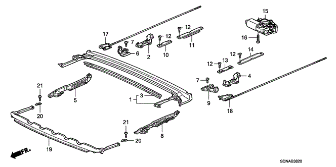 Interior/Bumper/Roof Slide Components for 2007 Honda ACCORD COUPE #1