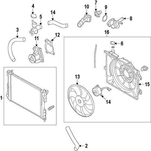 Cooling System/Cooling System for 2012 Hyundai Accent #1